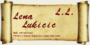 Lena Lukičić vizit kartica